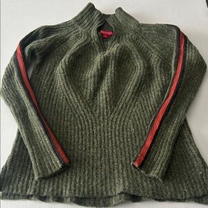 Krimson Klover Olive Green Sweater with orange Accents